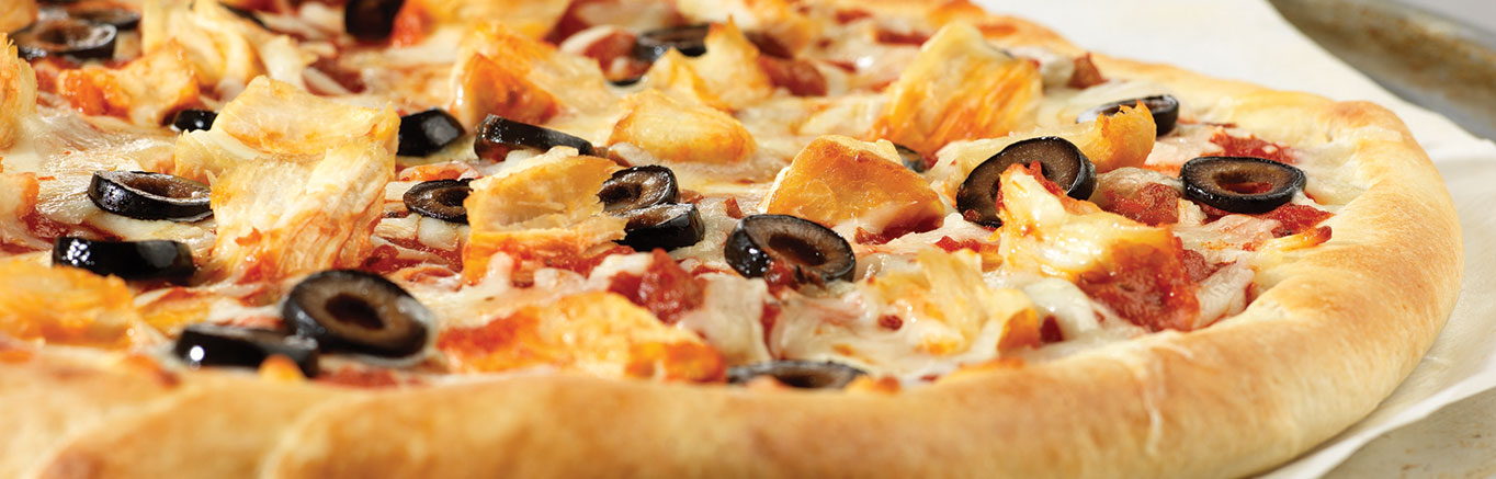 Image of prepared Cheesy Chicken Pizza