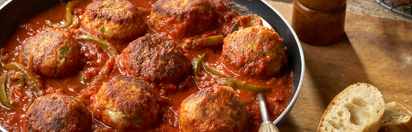 Image of prepared Chicken Cacciatore Meatballs