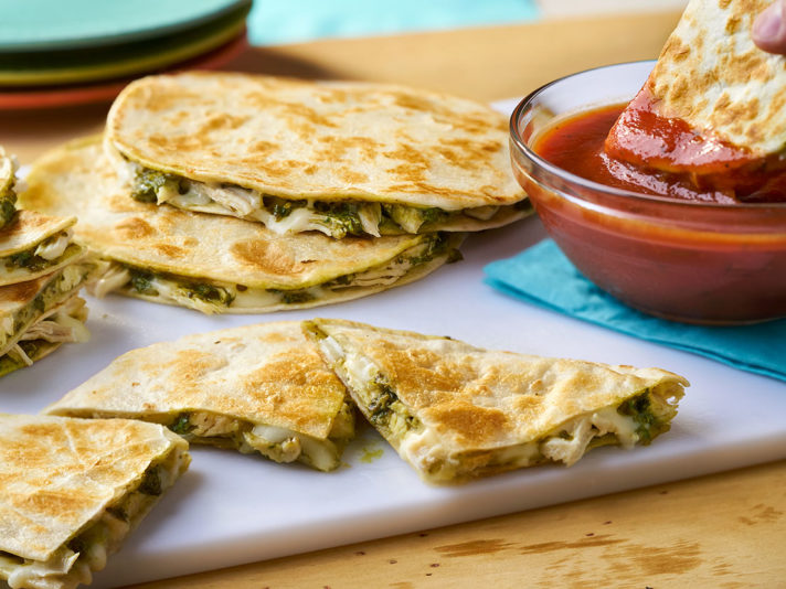 Image of prepared Chicken Pesto Quesadillas