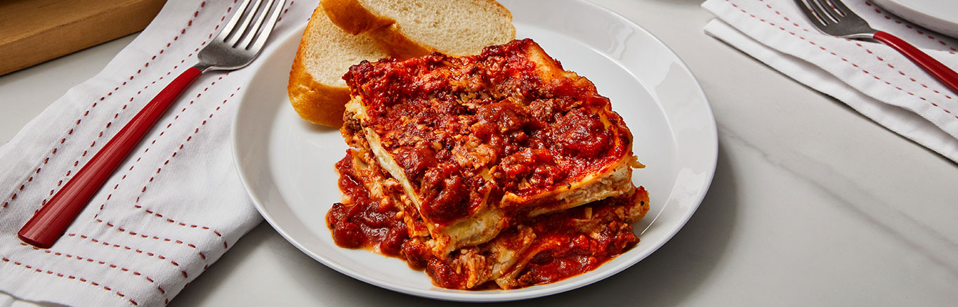 Image of prepared Easy Classic Lasagna made with Prego® Traditional Italian Sauce