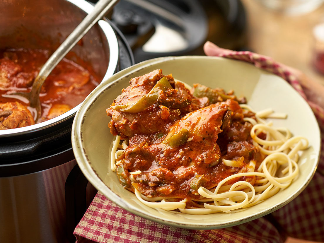 Image of prepared Instant Pot® Chicken Cacciatore recipe
