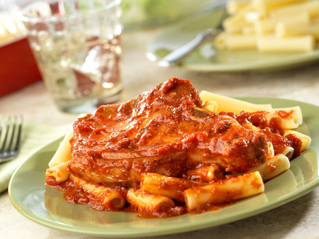 Image of prepared Italian-Style Skillet Pork Chops recipe