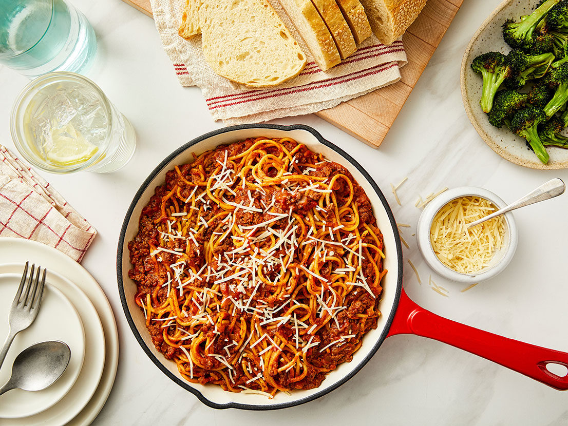 Image of prepared One Pot Spaghetti Bolognese