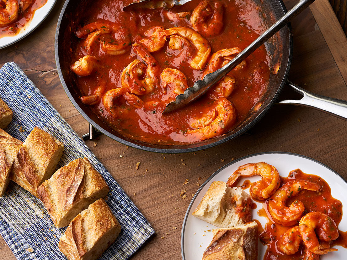 Image of prepared Sautéed Shrimp Italiano