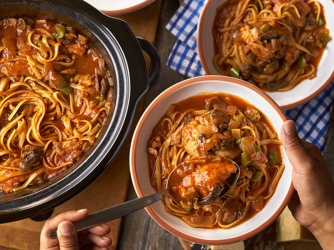 Image of prepared Savory Slow-Cooked Chicken Cacciatore