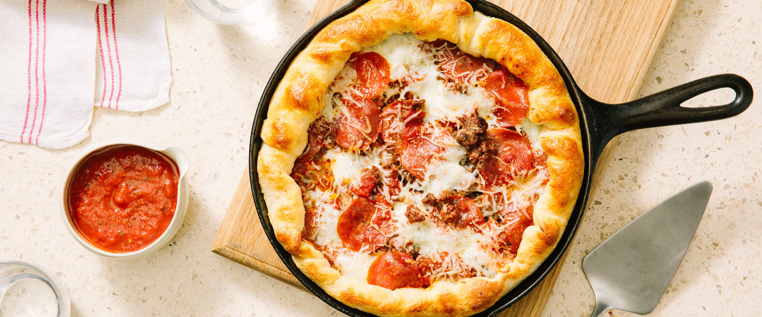 Image of prepared Deep Dish Pizza