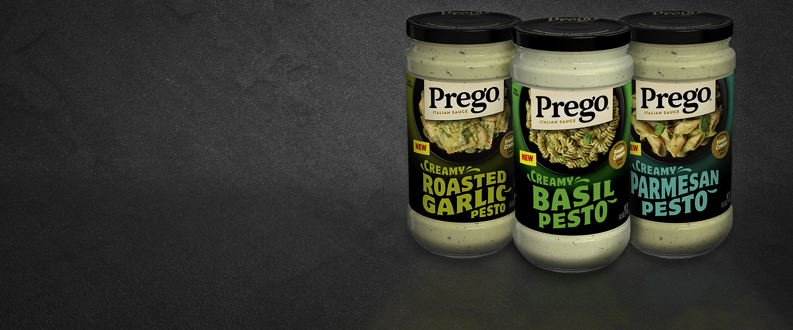 Prego Creamy Pesto Sauces Homepage Hero Image for Desktop